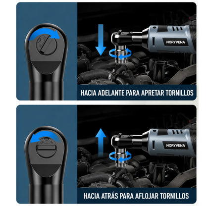 Noryvena™ R22 Llave de Ratchet Eléctrica 12V para Reparación Automotriz – Incluye Batería y cargador