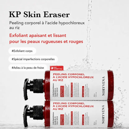 Body Peel Shot à l’Acide Hypochloreux | Sérum Exfoliant Doux pour le Corps contre les Cellules Mortes, les Zones Rugueuses et la Texture Irrégulière | Extrait de Riz et Panthénol pour une Hydratation et un Soin Lissant