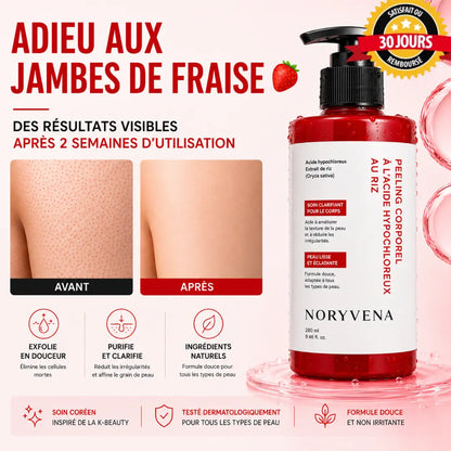 Body Peel Shot à l’Acide Hypochloreux | Sérum Exfoliant Doux pour le Corps contre les Cellules Mortes, les Zones Rugueuses et la Texture Irrégulière | Extrait de Riz et Panthénol pour une Hydratation et un Soin Lissant