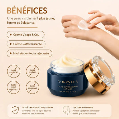 NORYVENA – Anti-Wrinkle Face Cream, Firming Moisturizer with Polypeptides, 3-in-1 Lotion for Face, Neck, and Eye Contour.
