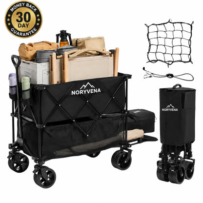 NORYVENA 450LB Heavy Duty Folding Wagon Cart
