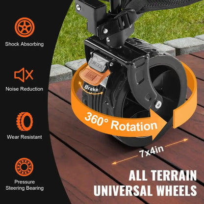 NORYVENA 450LB Heavy Duty Folding Wagon Cart