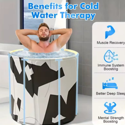 Noryvena SpaNest™ Portable Bathtub For Adults Foldable SPA Soaking Standing Bath Tub For Shower Stall,