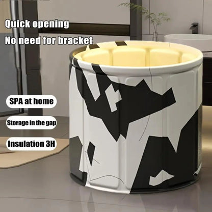 Noryvena SpaNest™ Portable Bathtub For Adults Foldable SPA Soaking Standing Bath Tub For Shower Stall,